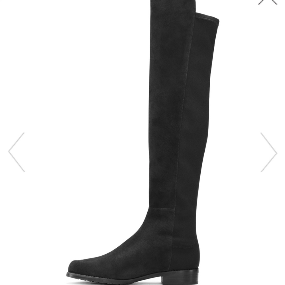 Stuart Weitzman black suede over knee boots